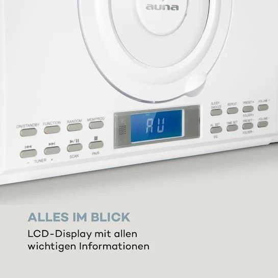 Програвач компакт-дисків Auna Wallie Microsystem Bluetooth Порт USB 10033228 фото