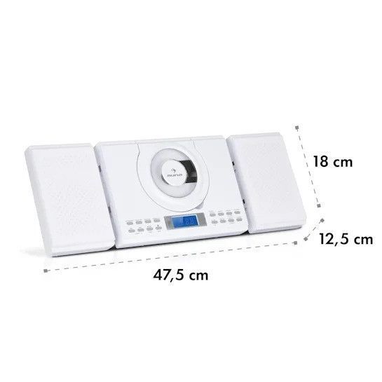 Програвач компакт-дисків Auna Wallie Microsystem Bluetooth Порт USB 10033228 фото