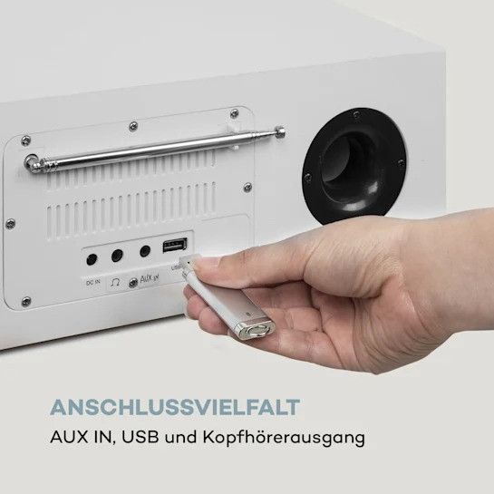 Стереосистема Auna Silver Star CD-DAB BT, радіо FM 10033126/10033163 фото
