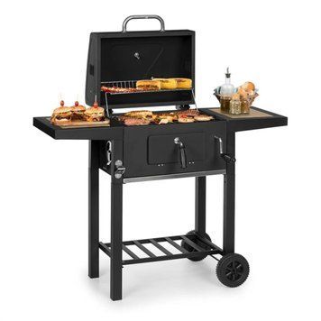 Вугільний гриль Klarstein Meat Machine гриль барбекю 45x32,5 см термометр підлогові ролики 10034819 фото