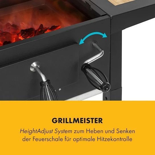 Угольный гриль Klarstein Meat Machine гриль барбекю 45x32,5 см термометр напольные ролики 10034819 фото