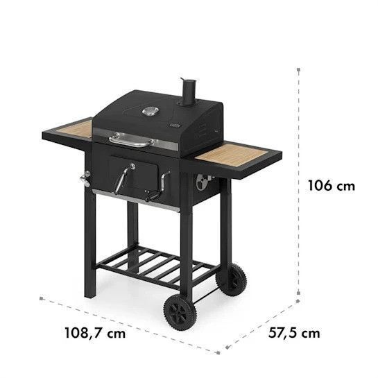 Угольный гриль Klarstein Meat Machine гриль барбекю 45x32,5 см термометр напольные ролики 10034819 фото