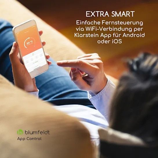 Инфракрасный обогреватель blumfeldt Smartwave, углеродная трубка, 2400 Вт, управление приложением Wi-Fi 10034762 фото