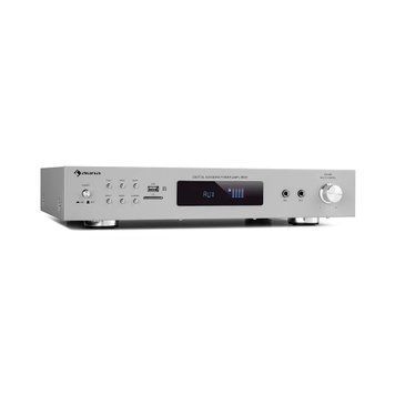 Ресивер Auna AMP-9200 BT цифровий стереопідсилювач 2x60W RMS BT 2xmicro сріблястий 10034593 фото