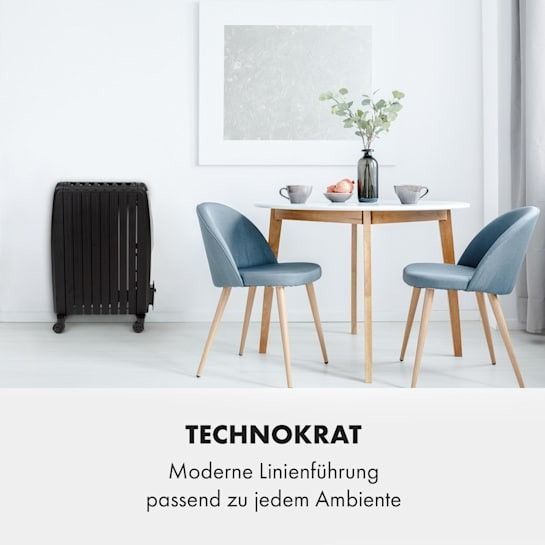 Б/У!!! Оливний (масляний) радіатор Klarstein Thermaxx Noir 2500 Вт, 10-30 &deg;C, таймер, 24 години, дистанційне керування 10034253 фото