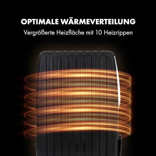 Б/У!!! Оливний (масляний) радіатор Klarstein Thermaxx Noir 2500 Вт, 10-30 &deg;C, таймер, 24 години, дистанційне керування 10034253 фото