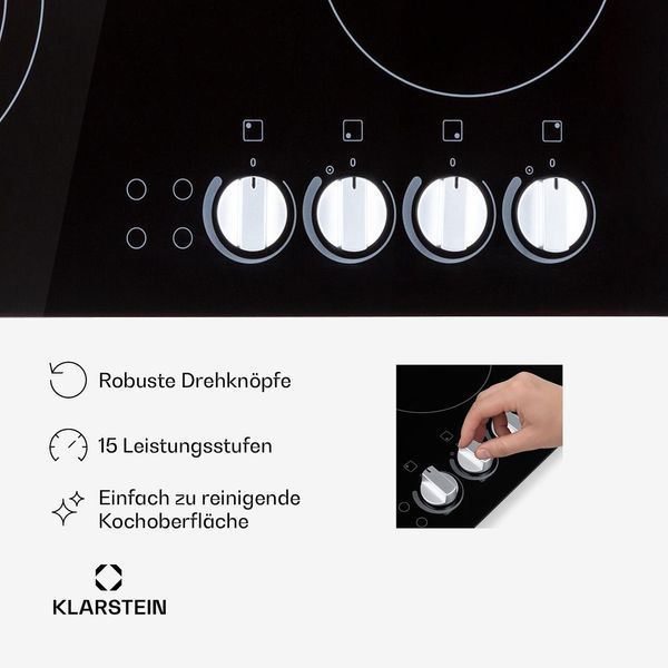 УЦЕНКА!!! Інфрачервона варильна панель Klarstein EasyCook 60 см, 4 конфорки Німеччина 10034604 фото