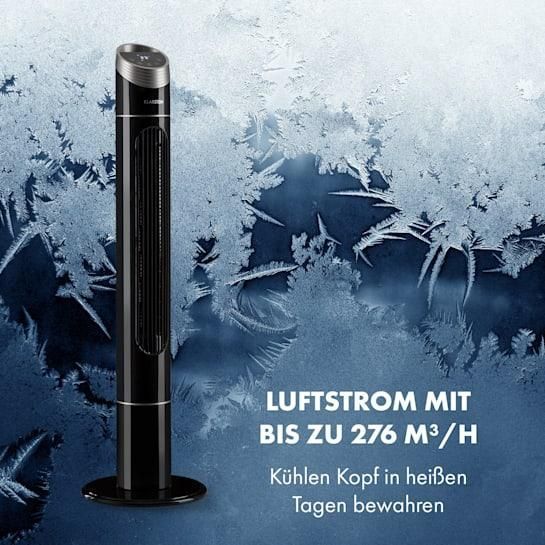 Мобільний вентилятор (кондиціонер) Klarstein Sky High 40 Вт, 276 м3/год, коливання 75&deg;, 3 режими, чорний 10032436 фото