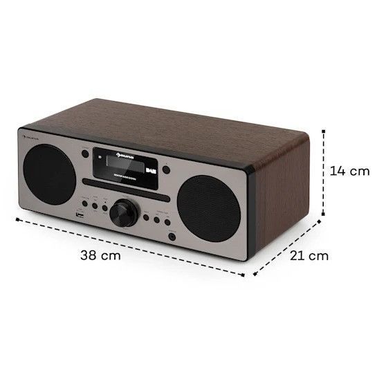 УЦЕНКА!!! Стереосистема, радіоприймач Auna Harvard DAB+ FM-тюнер BT CD-плеєр Німеччина 10031949 фото