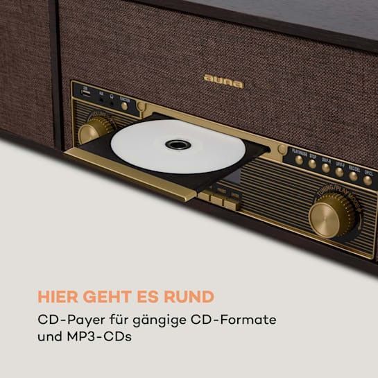 УЦЕНКА!!! Ретро проигрыватель виниловых пластинок auna Belle Epoque 1912 CD BT USB DAB + / FM 10034402 фото