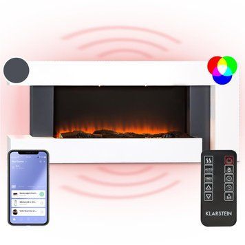 УЦЕНКА!!! Камін електричний Klarstein Studio LightFire Smart 2000 Вт, 132 см, білий Німеччина 10038387 фото