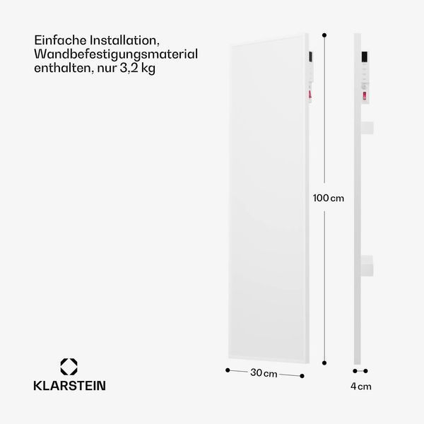 УЦЕНКА!!! Інфрачервоний нагрівач Klarstein Wonderwall Smart 320 Вт 100x30 см 10045440 фото