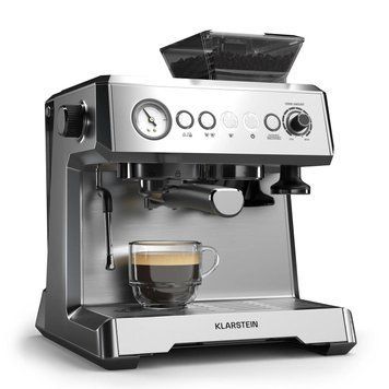 Б/У Еспресо-кавофемашина Klarstein GrandPresso 1350 Вт, 20 барів, важільний механізм, чорна Німеччина 10046665 фото