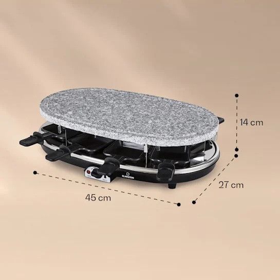 Раклет-гриль Klarstein All-U-Can-Grill Raclette с аксессуарами 4-в-1 на 8 персон 10039923 фото