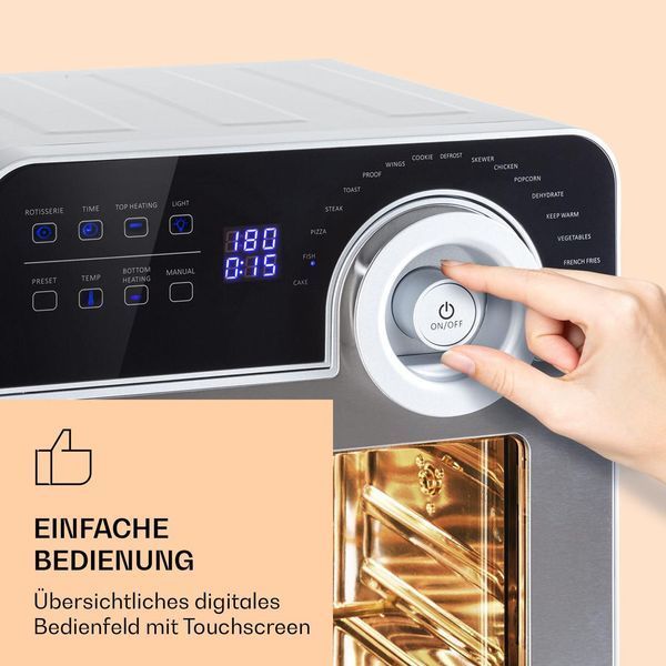 Фритюрниця, аерогриль Klarstein AeroVital Cube Chef 1700 W 14 л 16 програм ГЕРМАНІЯ 10037975 фото