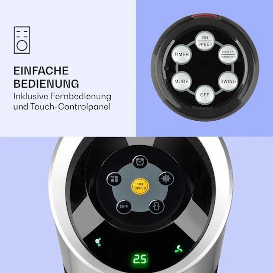 УЦЕНКА!!! Мобильный кондиционер воздухоохладитель Klarstein Skyscraper Ice Smart 4-в-1 10040205 фото