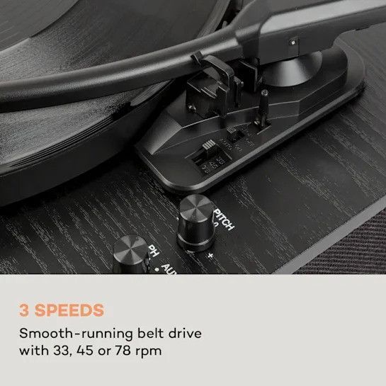 Ретро проигрыватель виниловых пластинок Auna TT-Classic Plus Защита проигрывателя от пыли Функция записи 10038692 фото