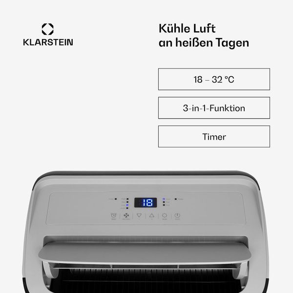 УЦЕНКА!!! Мобільний кондиціонер Klarstein Grandbreeze Eco 12K 3-в-1 460 м3/год 12 000 БТЕ/1,35 кВт 10035810 фото