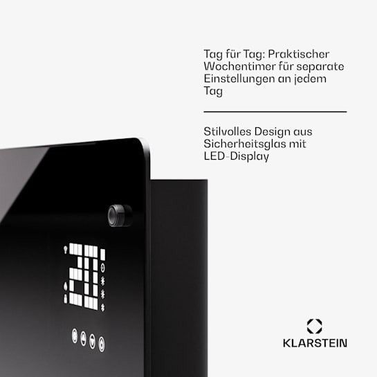 Електрокамін, Конвекційний нагрівач Klarstein Bornholm Smart 1500 1500 Вт WiFi LED IP24 10045428 фото