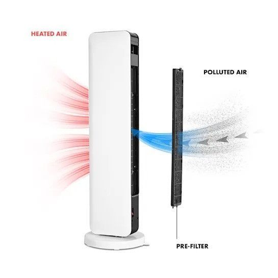 Керамічний нагрівач Klarstein Hightower Heat 2200W термостат 49 &deg;C білий 10032003 фото