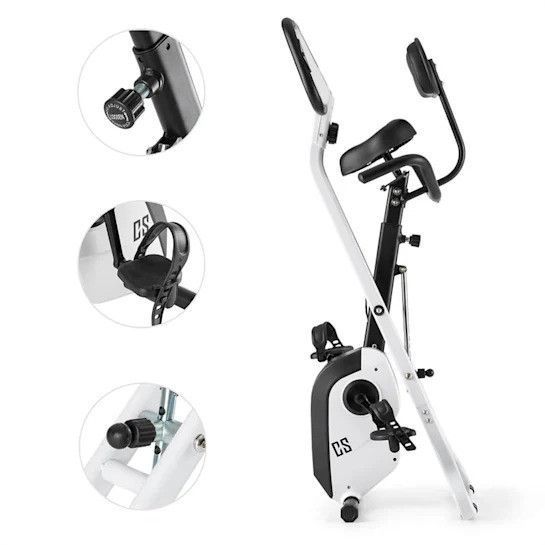 Велотренажер Capital Sports Azura X1 X-Bike до 120 кг пульсометр складной белый 10030162 фото