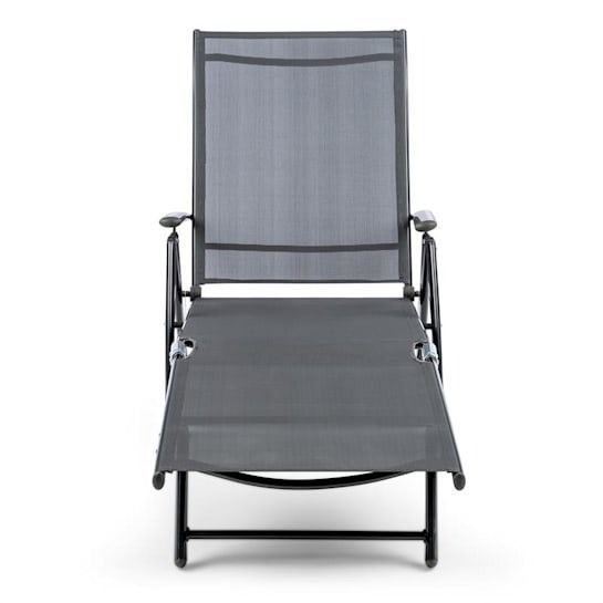 УЦЕНКА!!! Садовий шезлонг, гойдалка, садовий лежак Blumfeldt Modena 64x85x170см алюміній/сталева трубка сірий 10031442 фото