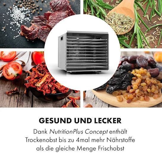 Дегідратор-сушарка для овочів, фруктів і грибів Klarstein Fruit Jerky Pro 10 Німеччина 10028437 фото