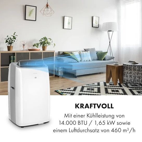Мобильный кондиционер Klarstein Grandbreeze Pro 14K 3-в-1 460 м&sup3;/ч 14 000 БТЕ/4,1 кВт 10035811 фото