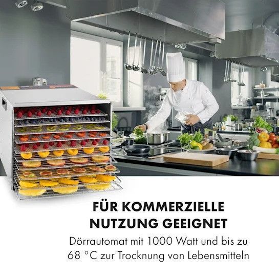 Дегідратор-сушарка для овочів, фруктів і грибів Klarstein Fruit Jerky Pro 10 Німеччина 10028437 фото