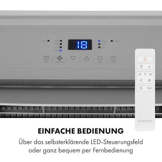 Мобильный кондиционер Klarstein Grandbreeze Pro 14K 3-в-1 460 м&sup3;/ч 14 000 БТЕ/4,1 кВт 10035811 фото