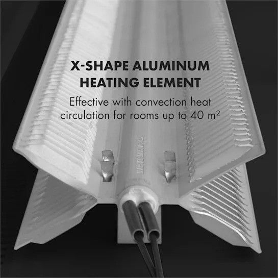 Конвекционный обогреватель Klarstein Hot Spot Slimcurve 80x40см 40м&sup2; 2000Вт 5-40&deg;C LED IP24 черный 10033017 фото