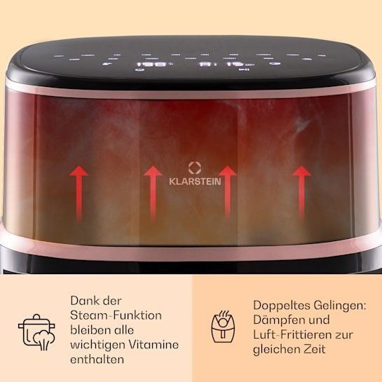 УЦЕНКА!!! Фритюрница Klarstein Air Bloom с функцией пара, 1500 Вт, 7,5 литров, 16 программ 10040495 фото