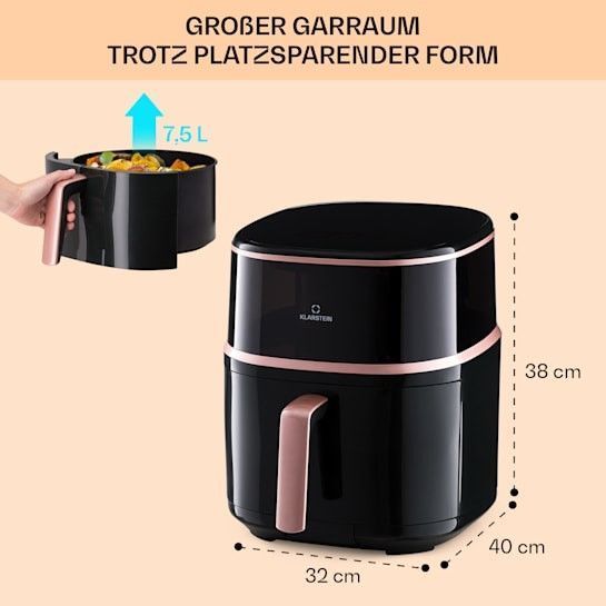 УЦЕНКА!!! Фритюрница Klarstein Air Bloom с функцией пара, 1500 Вт, 7,5 литров, 16 программ 10040495 фото